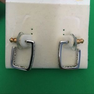 NEW Silver and Crystal Earrings